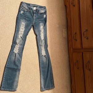 Blue asphalt bootcut jeans size 0 long